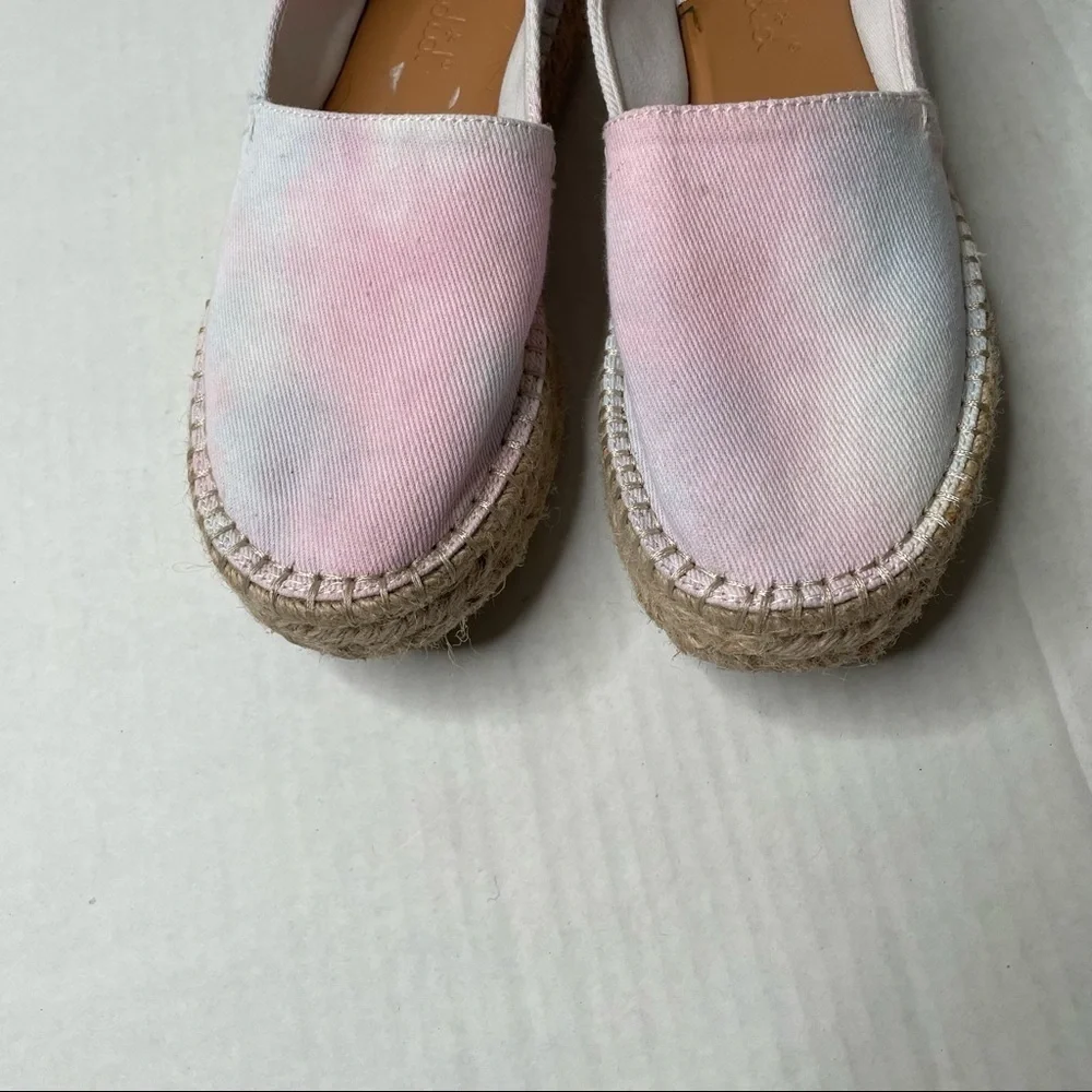 Splendid Laney Pastel Tie Dye Espadrille Platform Slip On Sneaker Shoe - Picture 4 of 10
